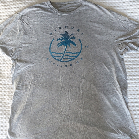 Rip Curl Other - Rip Curl Light Gray Tee with Blue Logo